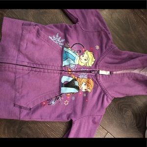 Girls frozen Anna Elsa hoodie size 4
